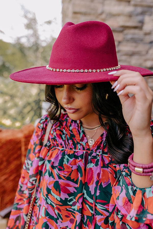 Impressions Superstar Style Felt Fedora In Wine