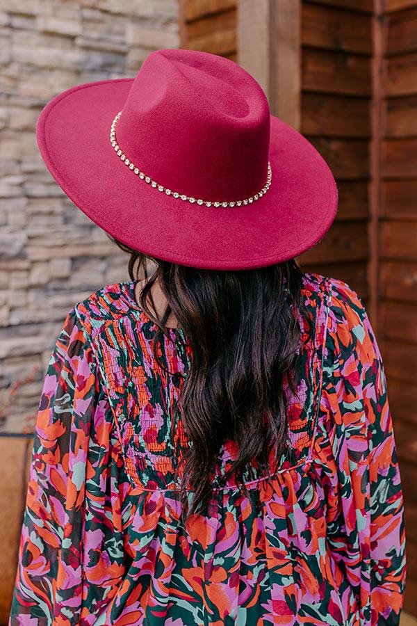 Impressions Superstar Style Felt Fedora In Wine