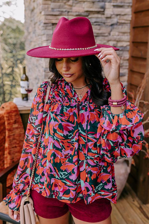 Impressions Superstar Style Felt Fedora in Wine