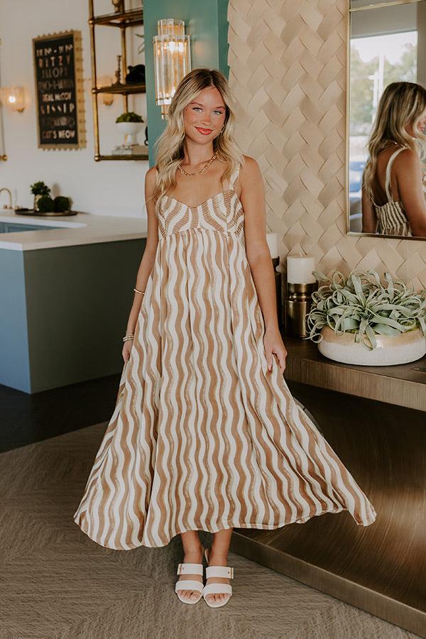 Impressions Sway To The Music Satin Midi Dress