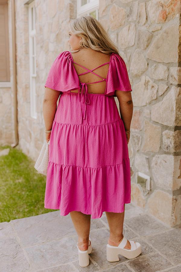 Impressions Sweet Aroma Midi In Dark Blush Curves