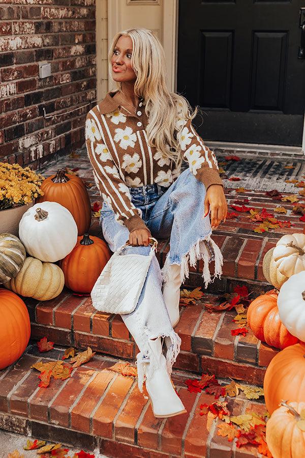 Impressions Sweet Blooms Knit Sweater