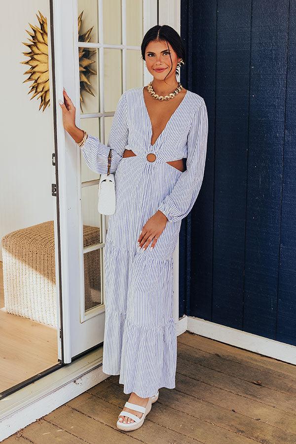 Impressions Sweet By The Sea Cut Out Maxi in Blue