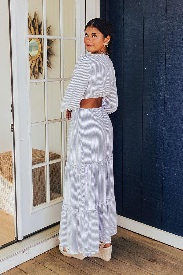 Impressions Sweet By The Sea Cut Out Maxi In Blue
