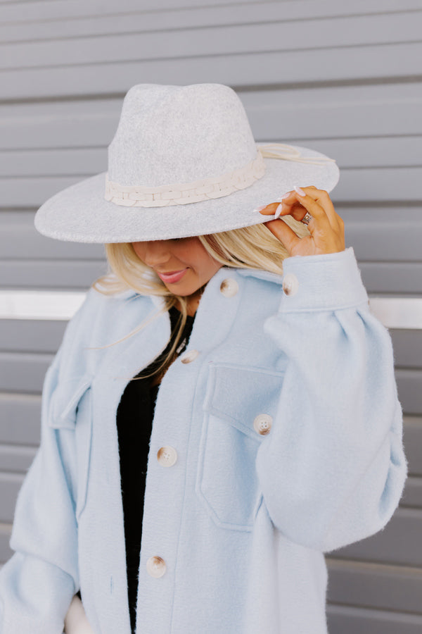 Impressions Sweet Charisma Felt Fedora In Grey