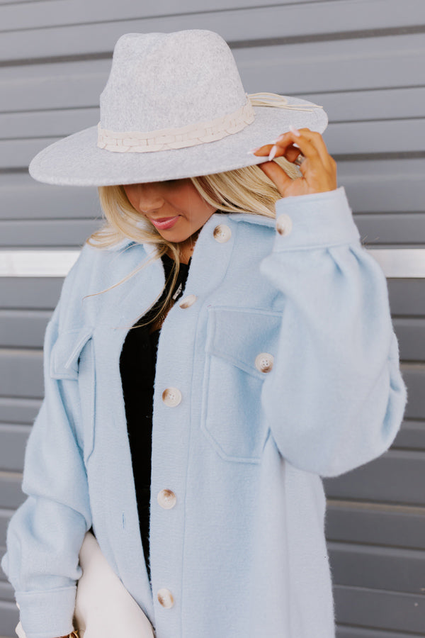 Impressions Sweet Charisma Felt Fedora In Grey