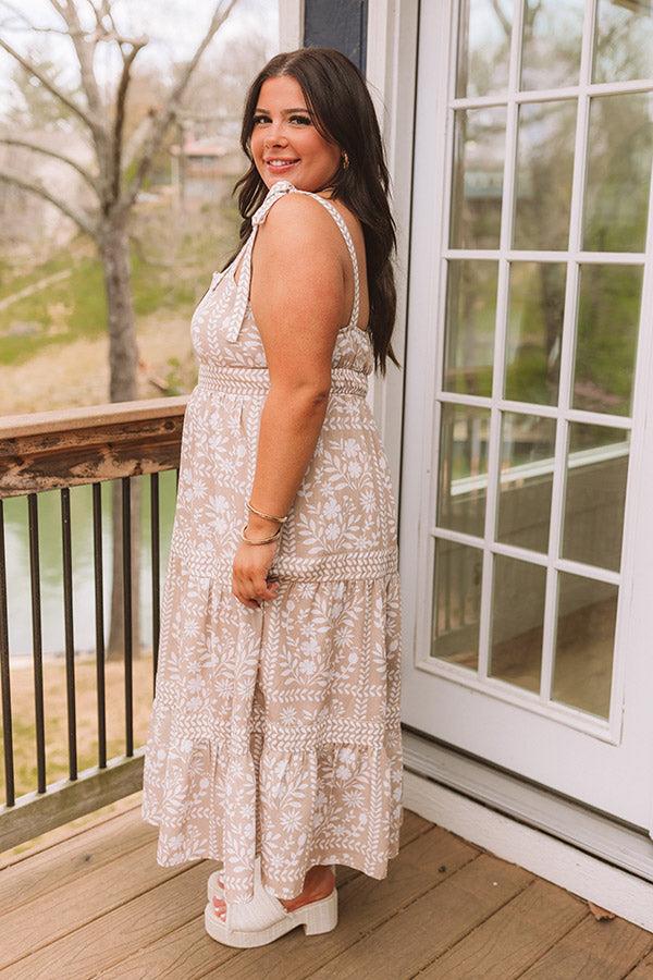 Impressions Sweet Embrace Floral Midi Dress Curves