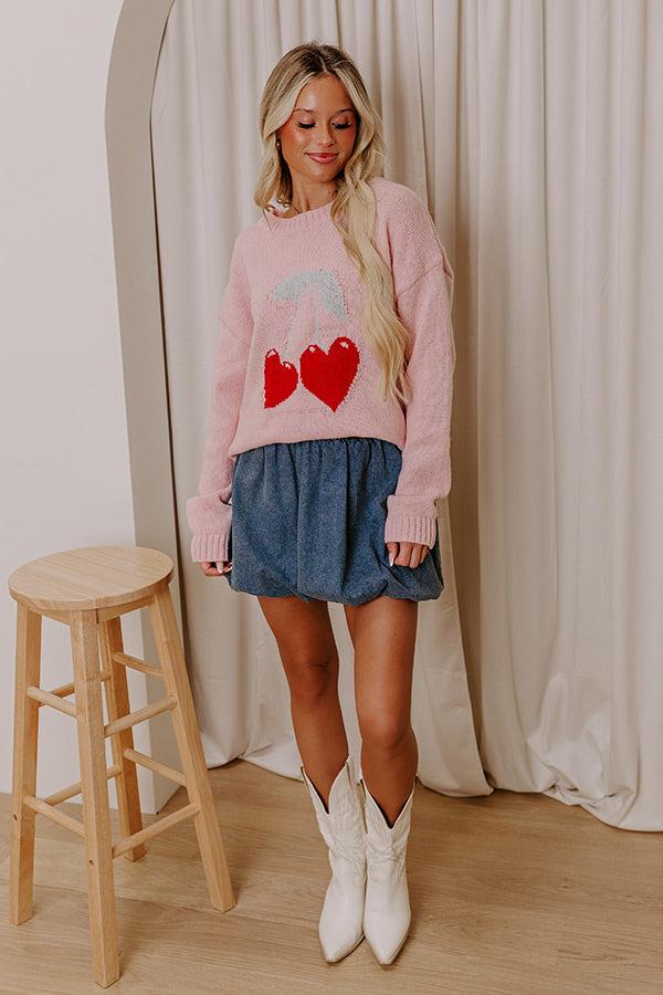 Impressions Sweet Like Cherry Pie Knit Sweater