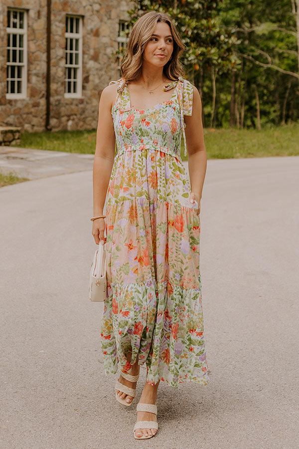 Impressions Sweet Moments Floral Tiered Maxi Dress