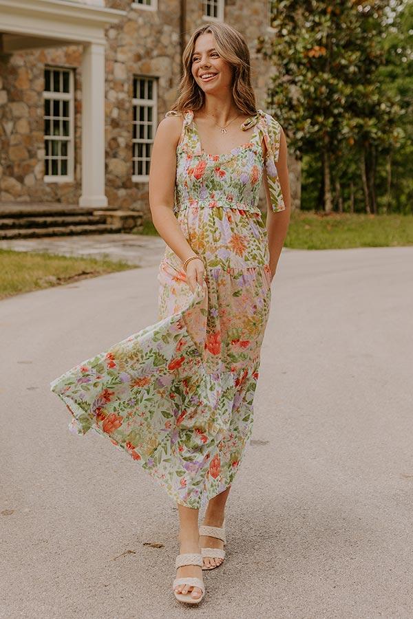 Impressions Sweet Moments Floral Tiered Maxi Dress