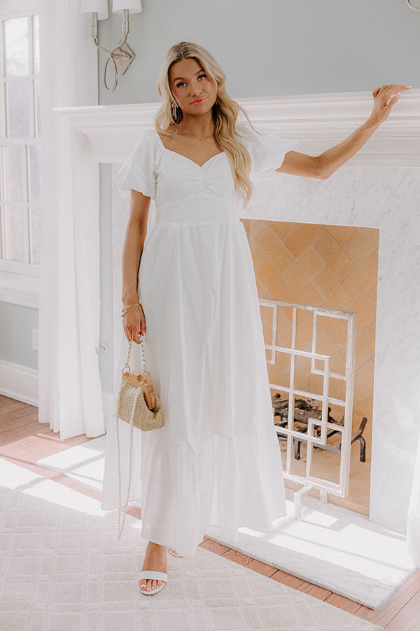 Impressions Sweet Serendipity Maxi Dress in White