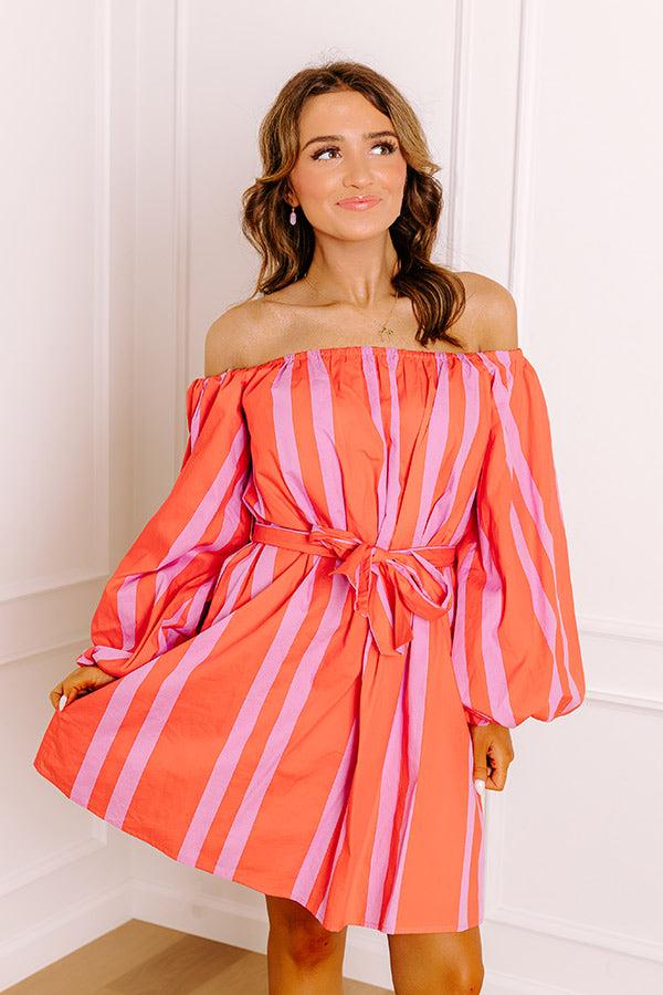 Impressions Sweet Spin Stripe Mini Dress