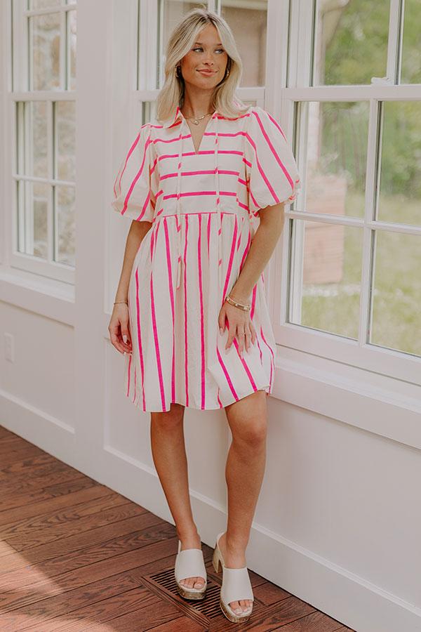 Impressions Sweet Stripes Babydoll Mini Dress