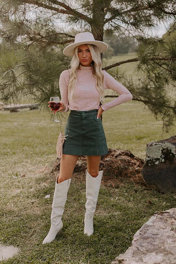 Impressions Sweet Surprise Perforated Knit Top