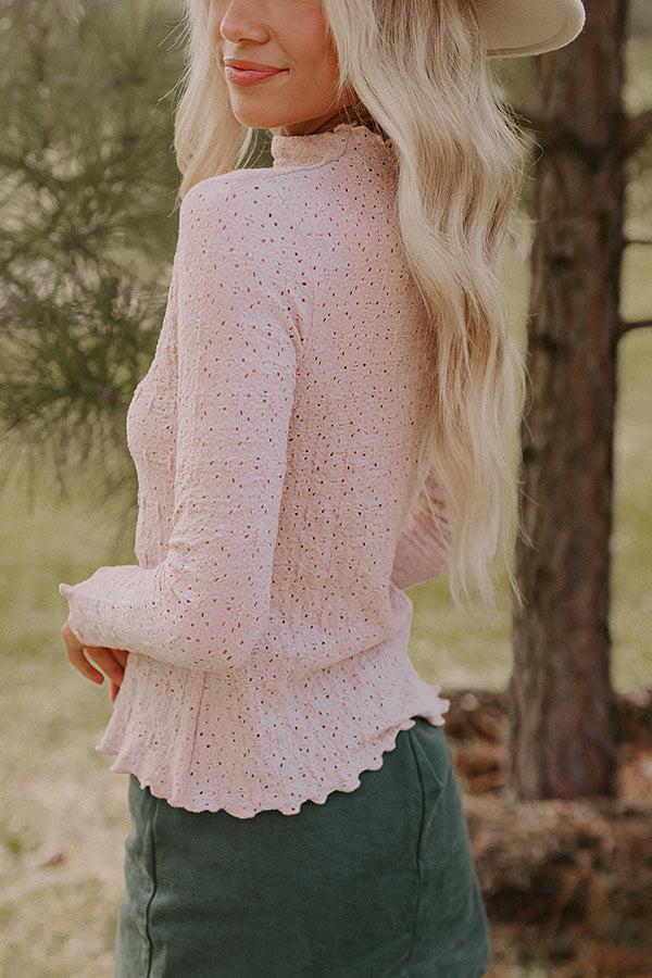 Impressions Sweet Surprise Perforated Knit Top