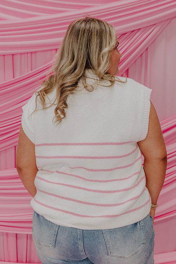 Impressions Sweet Treat Stripe Sweater Top Curves