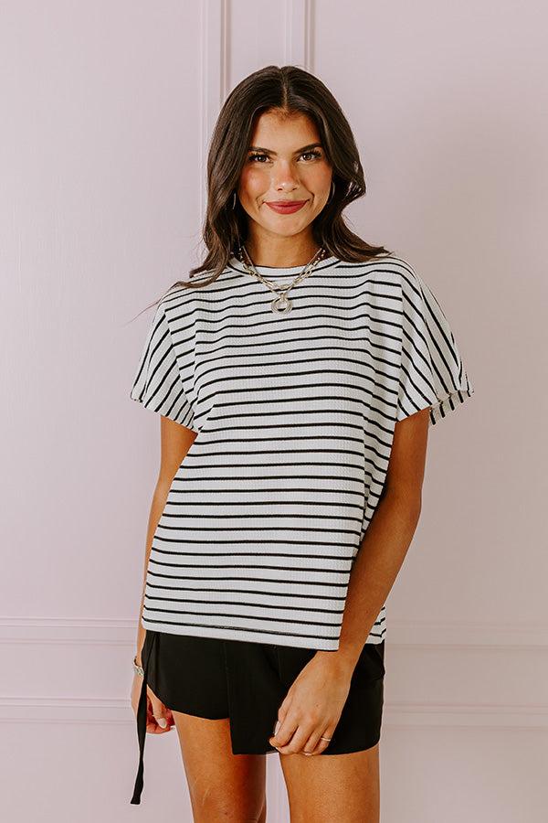 Impressions Sweetly Striped Shift Top
