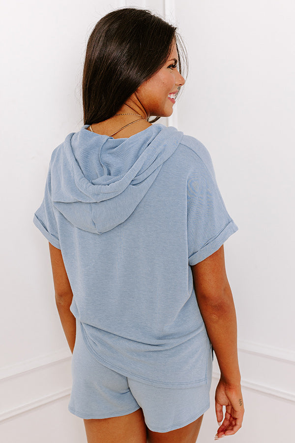 Impressions Take A Holiday Top In Airy Blue