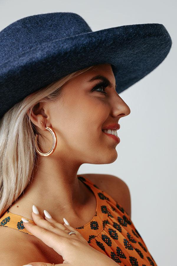 Impressions Take A Walk Hoop Earrings In Orange