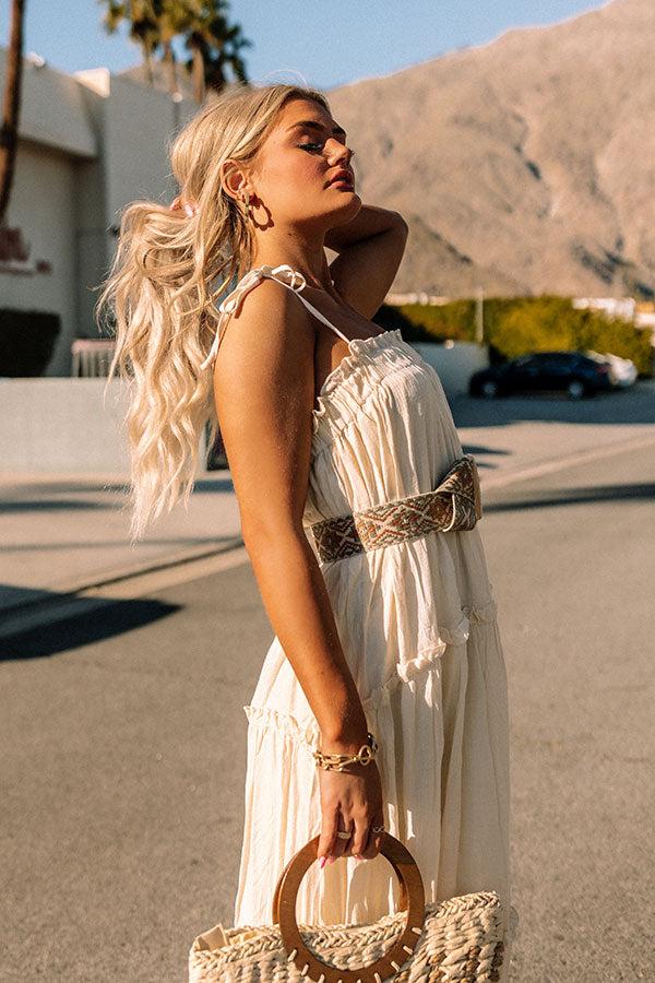 Impressions Take Me To Taos Ruffle Midi In Cream