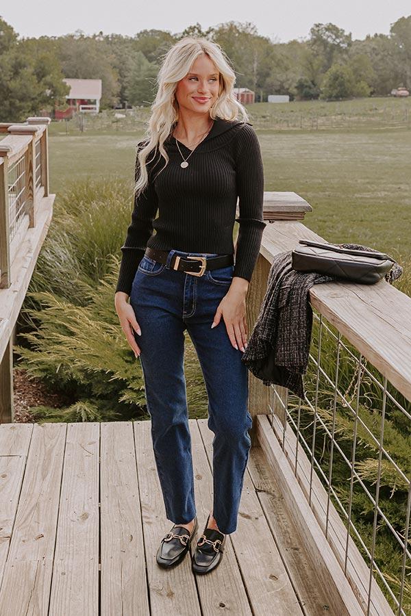 Impressions Talk Of Tinseltown Top In Black