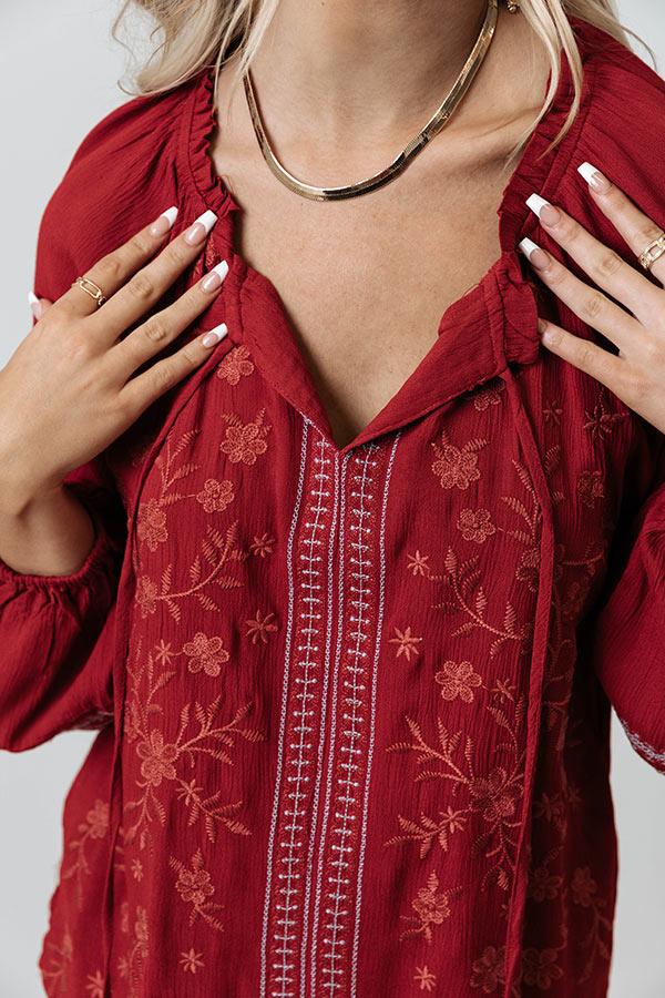 Impressions Tavern Nights Embroidered Shift Top