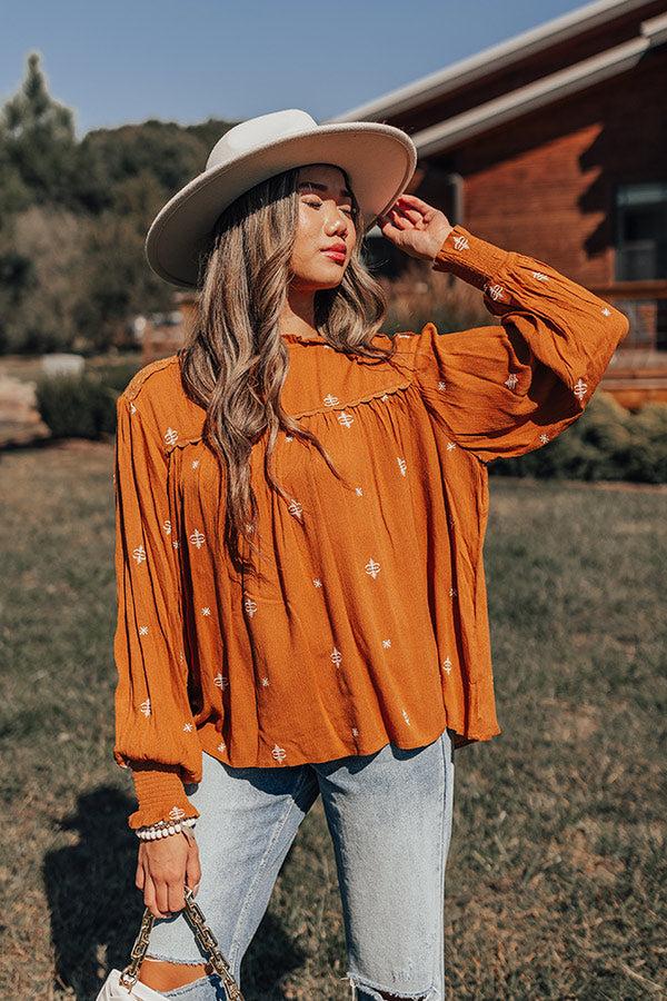 Impressions Tea At The Plaza Embroidered Top