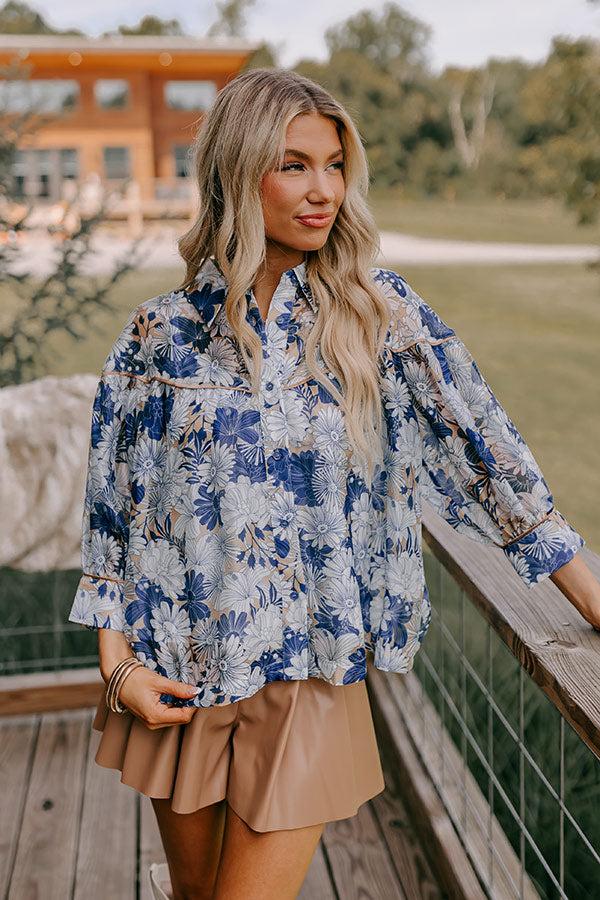 Impressions Tea Garden Cutie Organza Button Up