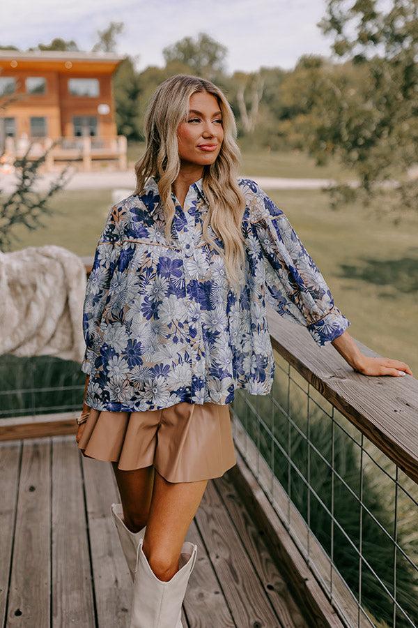 Impressions Tea Garden Cutie Organza Button Up