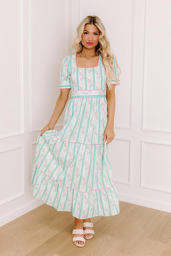Impressions Tea Party Ready Stripe Midi Dress