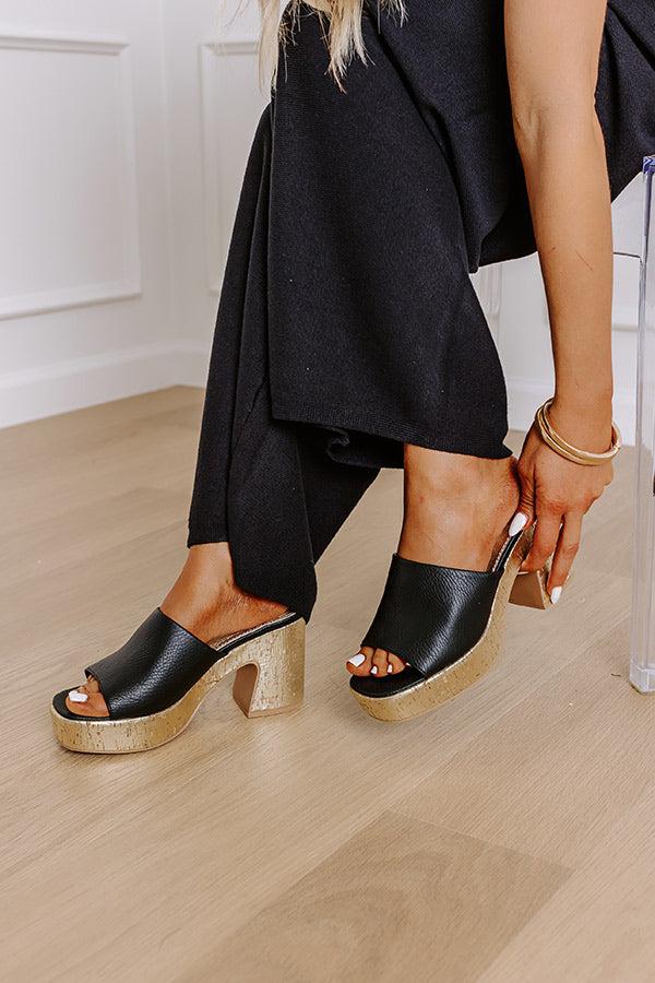 Impressions The Aaliyah Faux Leather Heel in Black