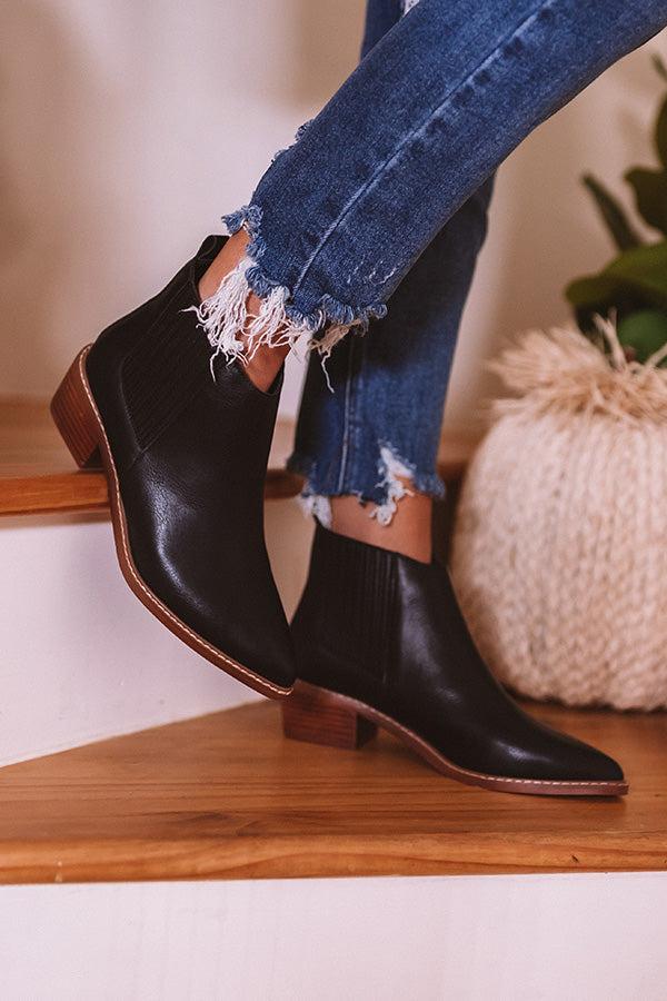 Impressions The Ada Faux Leather Bootie In Black