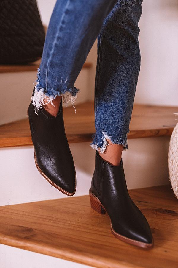 Impressions The Ada Faux Leather Bootie In Black