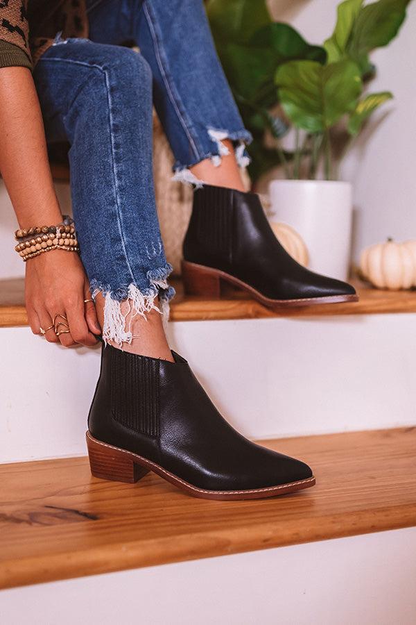 Impressions The Ada Faux Leather Bootie In Black