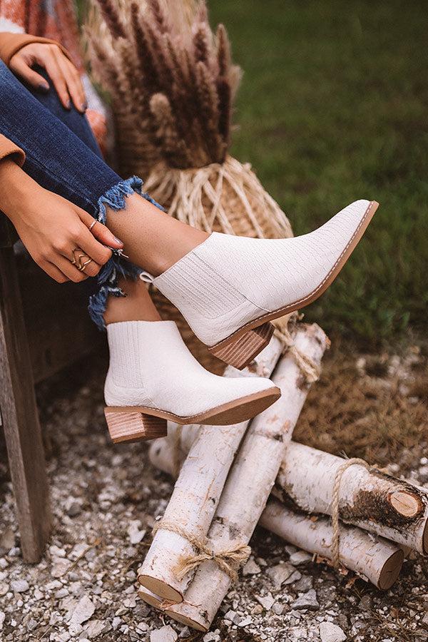 Impressions The Ada Faux Leather Bootie In Stone