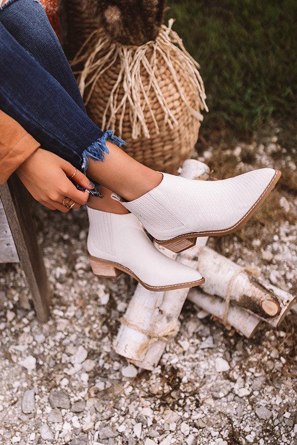 Impressions The Ada Faux Leather Bootie In Stone