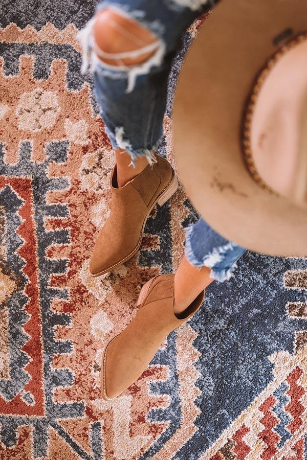 Impressions The Ada Faux Suede Bootie In Brown