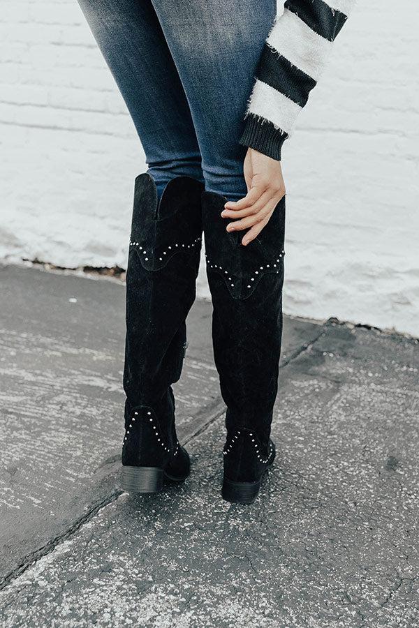 Impressions The Aiden Over The Knee Boot In Black