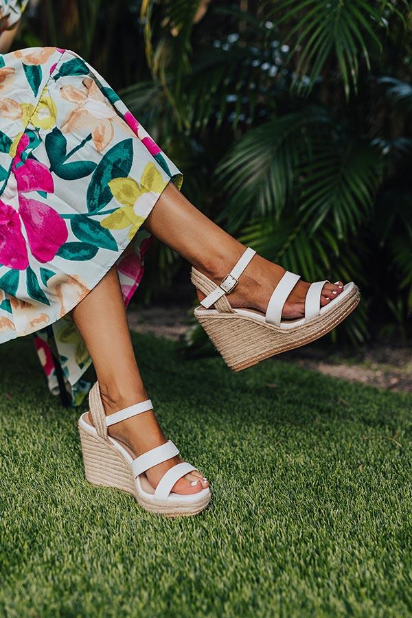 Impressions The Alana Faux Leather Wedge in White