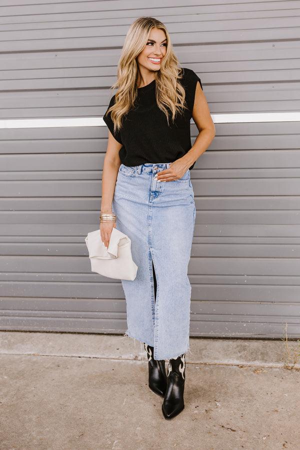 Impressions The Aliyah Denim Maxi Skirt