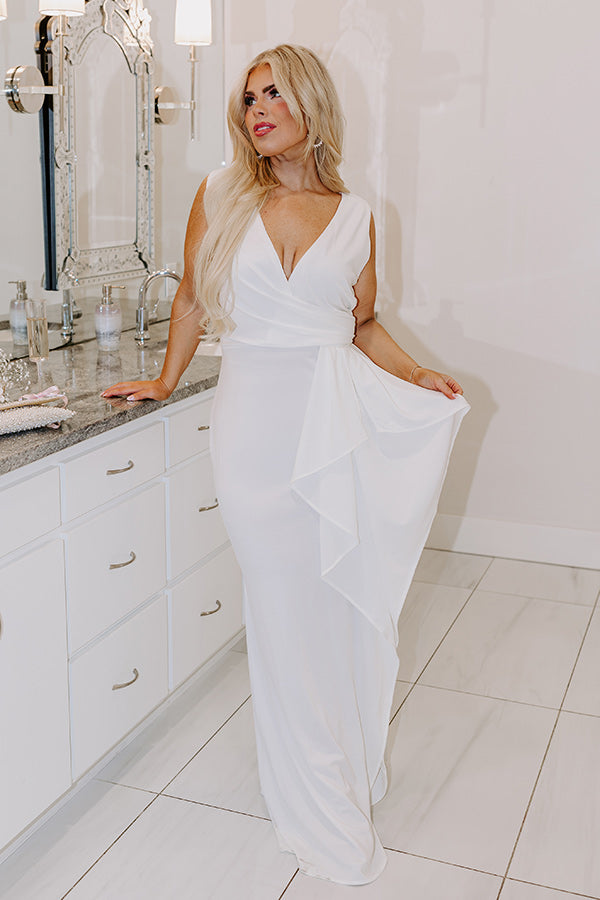 Impressions The Allie Ruffle Maxi Dress Curves