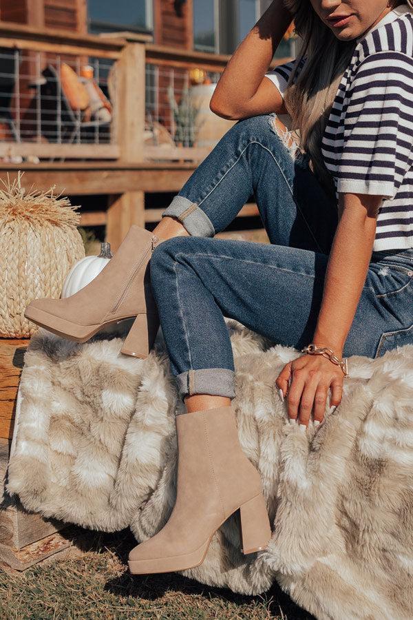 Impressions The Alondra Faux Nubuck Boot In Taupe