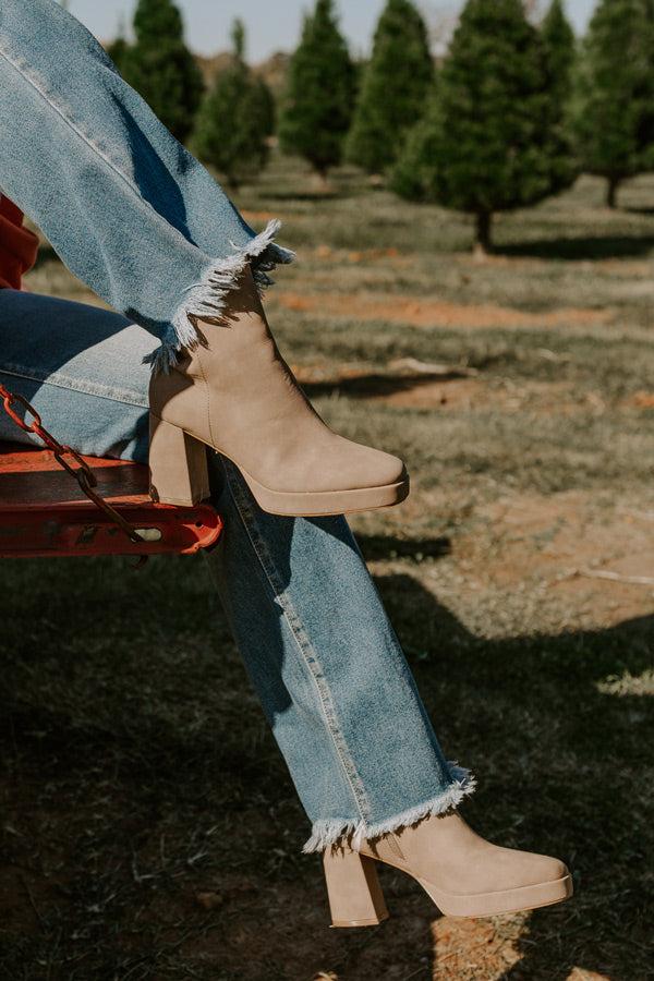 Impressions The Alondra Faux Nubuck Boot In Taupe