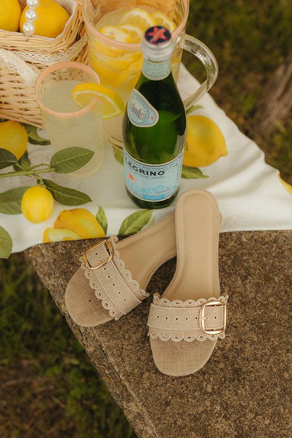 Impressions The Andrea Scalloped Sandal in Natural