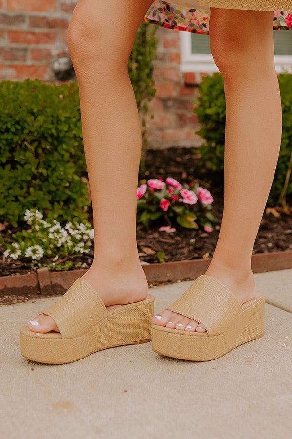 Impressions The Arya Raffia Woven Platform Wedge
