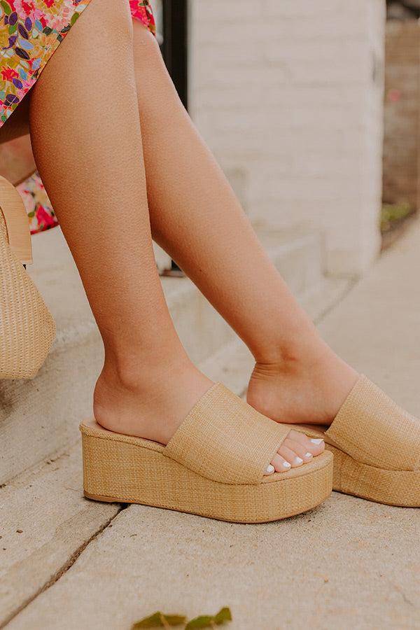 Impressions The Arya Raffia Woven Platform Wedge