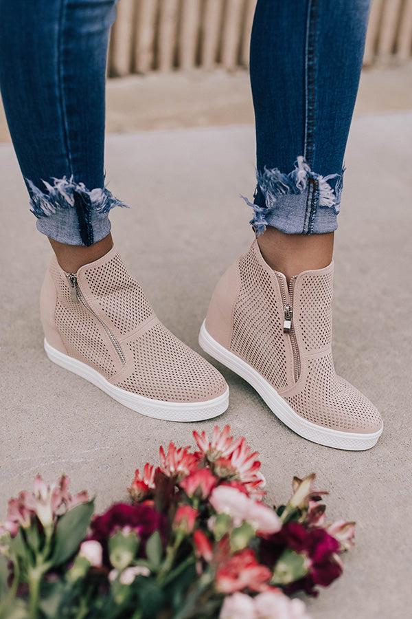 Impressions The Asher Perforated Bootie In Blush