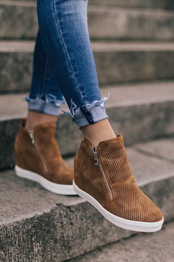 Impressions The Asher Perforated Bootie In Camel