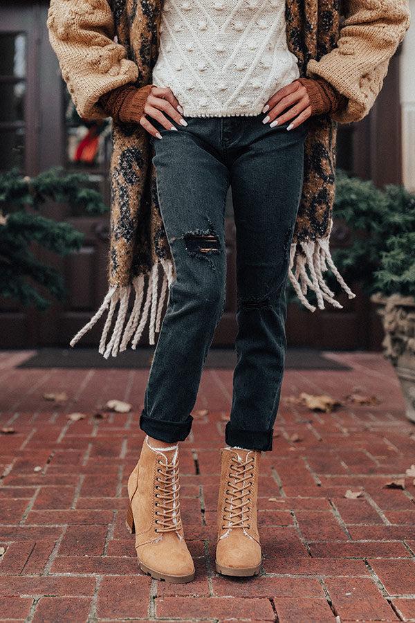 Impressions The Ashton Faux Fur Lined Boot In Tan