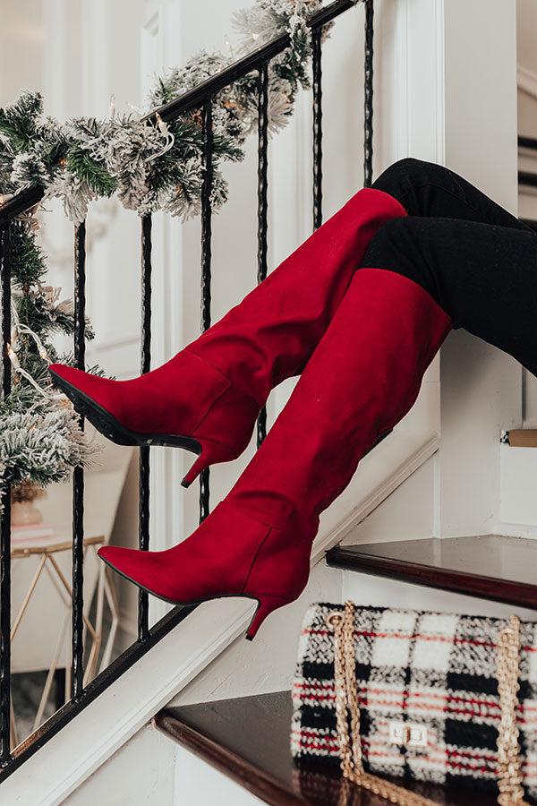 Impressions The Ayuna Knee Height Boot In Wine